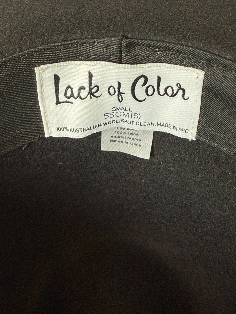 Lack of Color Prism Hat 55 cm black size small boho festival FLAWS NOTED‎